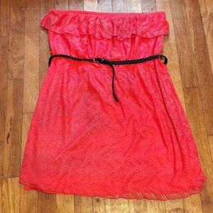 NWT Maurices Strapless Coral Dress 3X